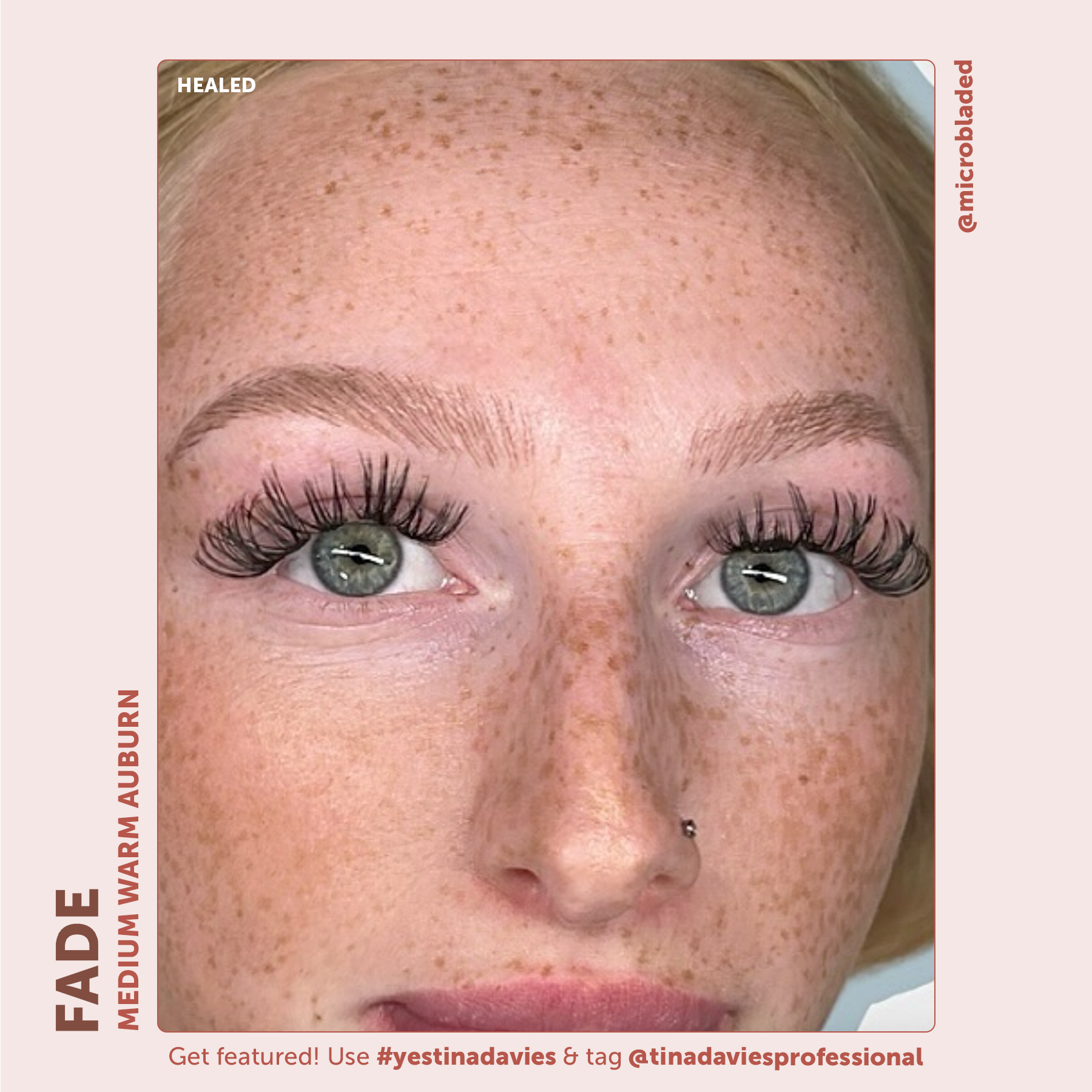 FADE Eyebrow Pigment Medium Warm Auburn - Inorganic-based, Hybrid Pigments For Permanent Makeup- Tina Davies Professional