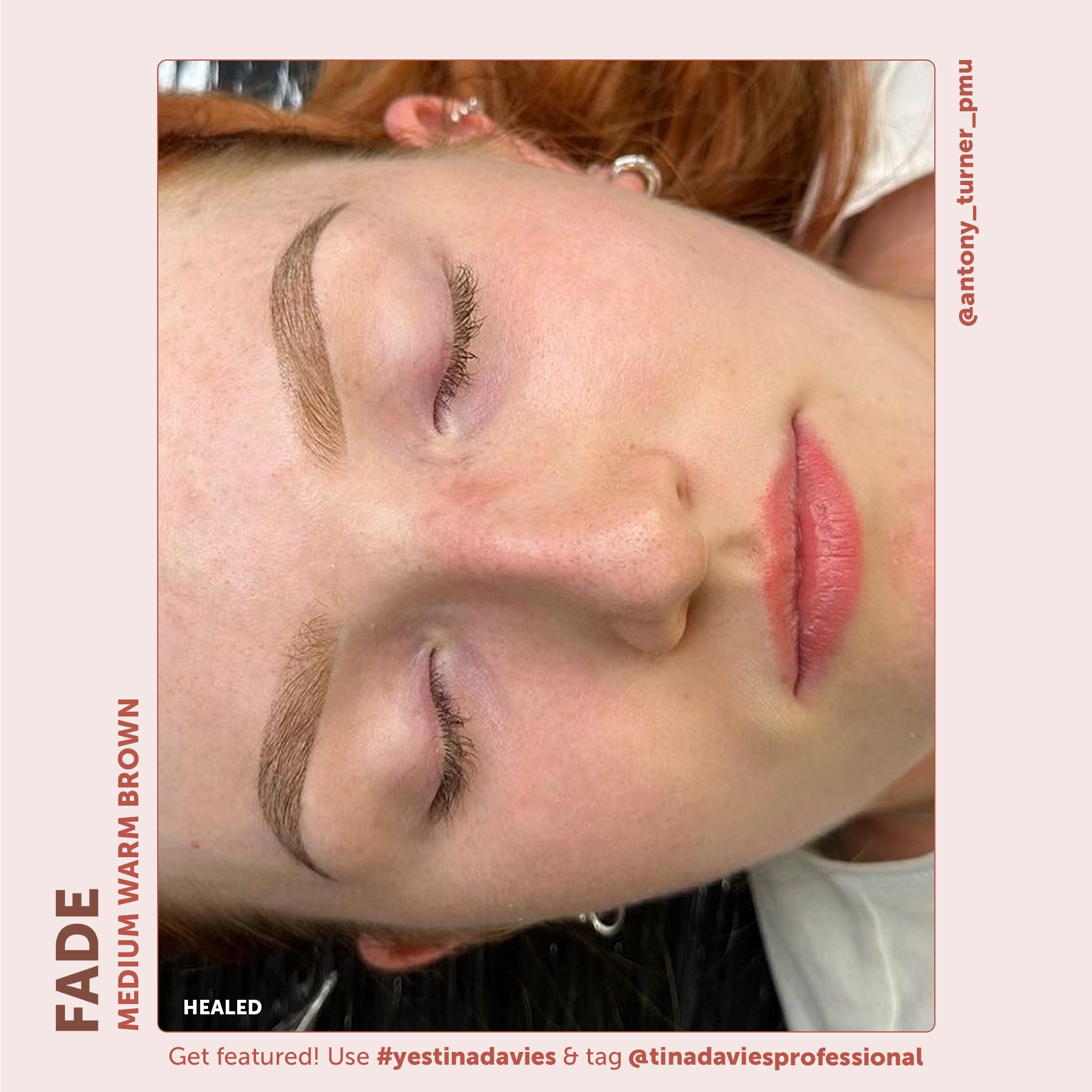 FADE Eyebrow Pigment Medium Warm Brown - Inorganic-based, Hybrid Pigments For Permanent Makeup- Tina Davies Professional