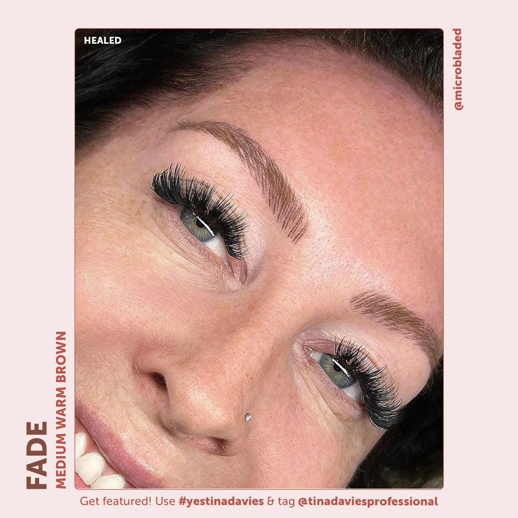 FADE Eyebrow Pigment Medium Warm Brown - Inorganic-based, Hybrid Pigments For Permanent Makeup- Tina Davies Professional