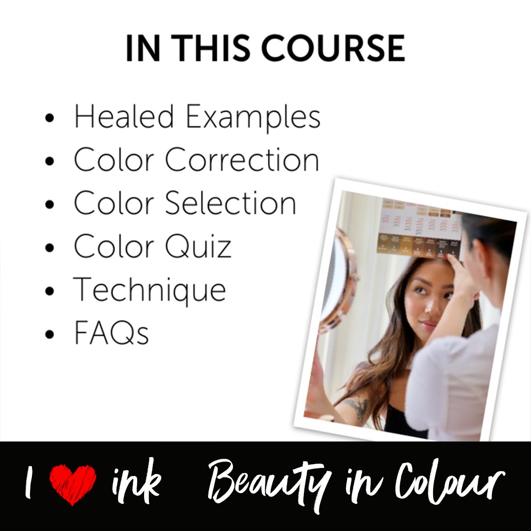 Beauty In Color I ❤️ INK Online Course - I ❤️ INK & Sunset Brow Collection Color - The Collective by Tina Davies