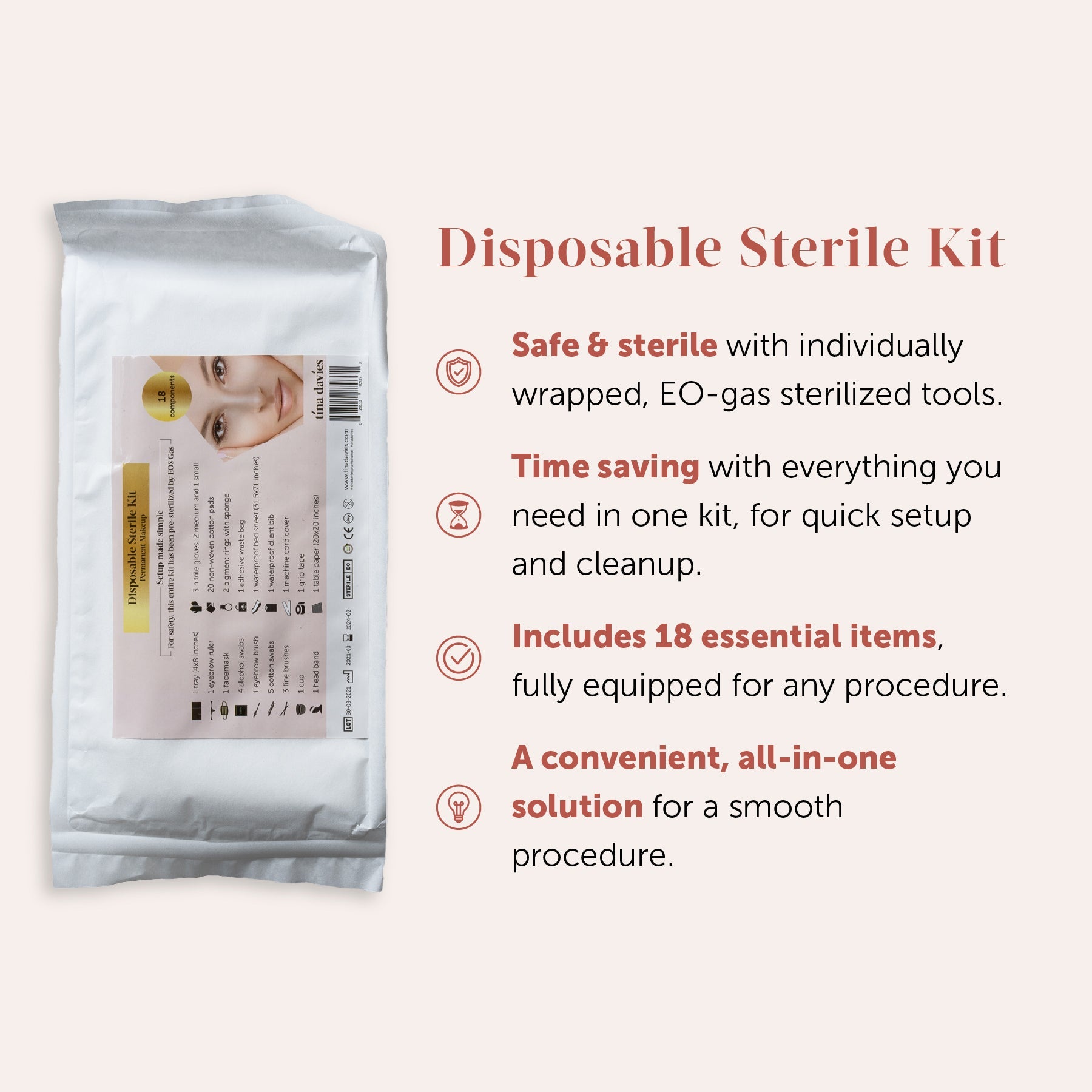 Disposable Sterile Kit - 10 Pack - Tina Davies Professional
