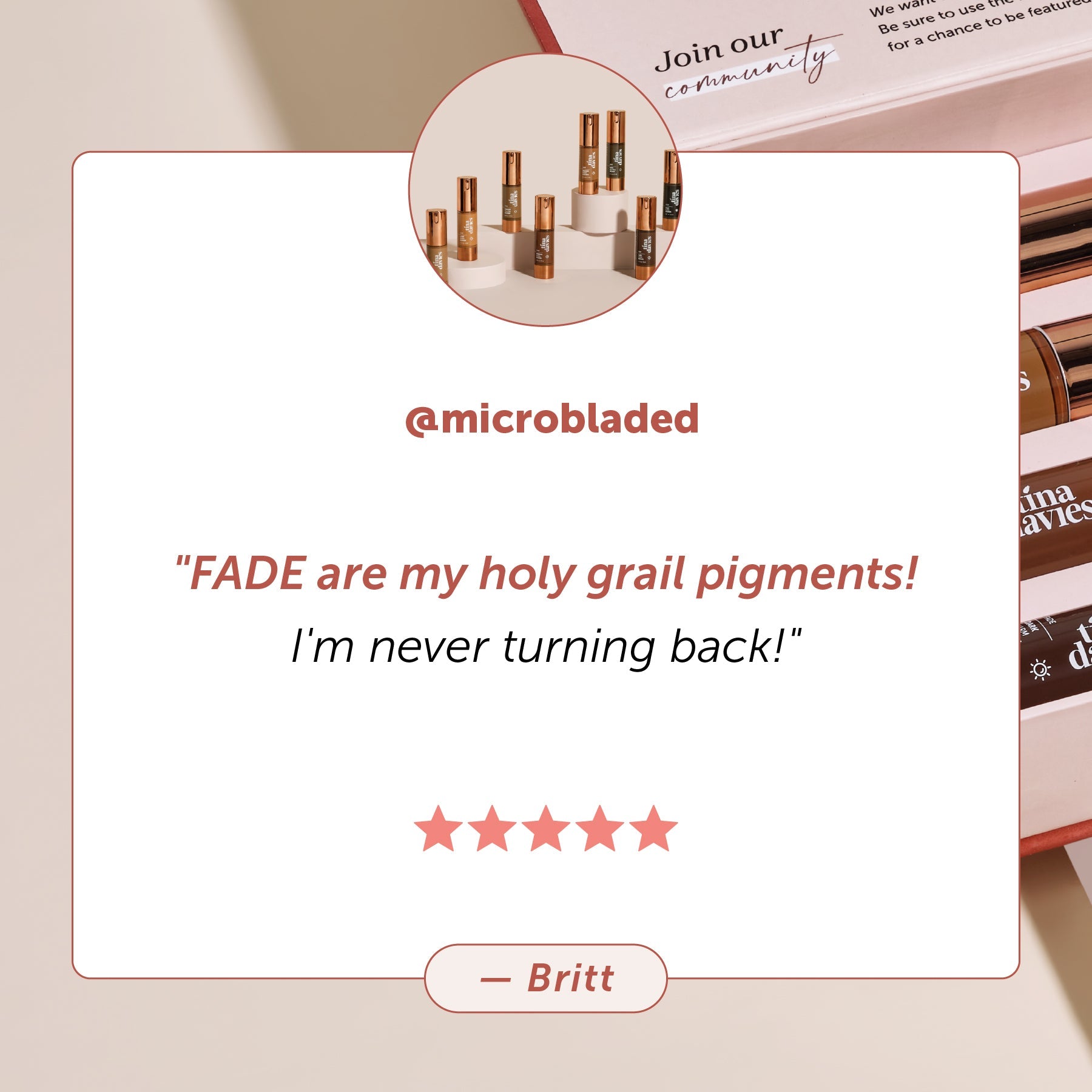 FADE Eyebrow Pigment Collection - Tina Davies Professional