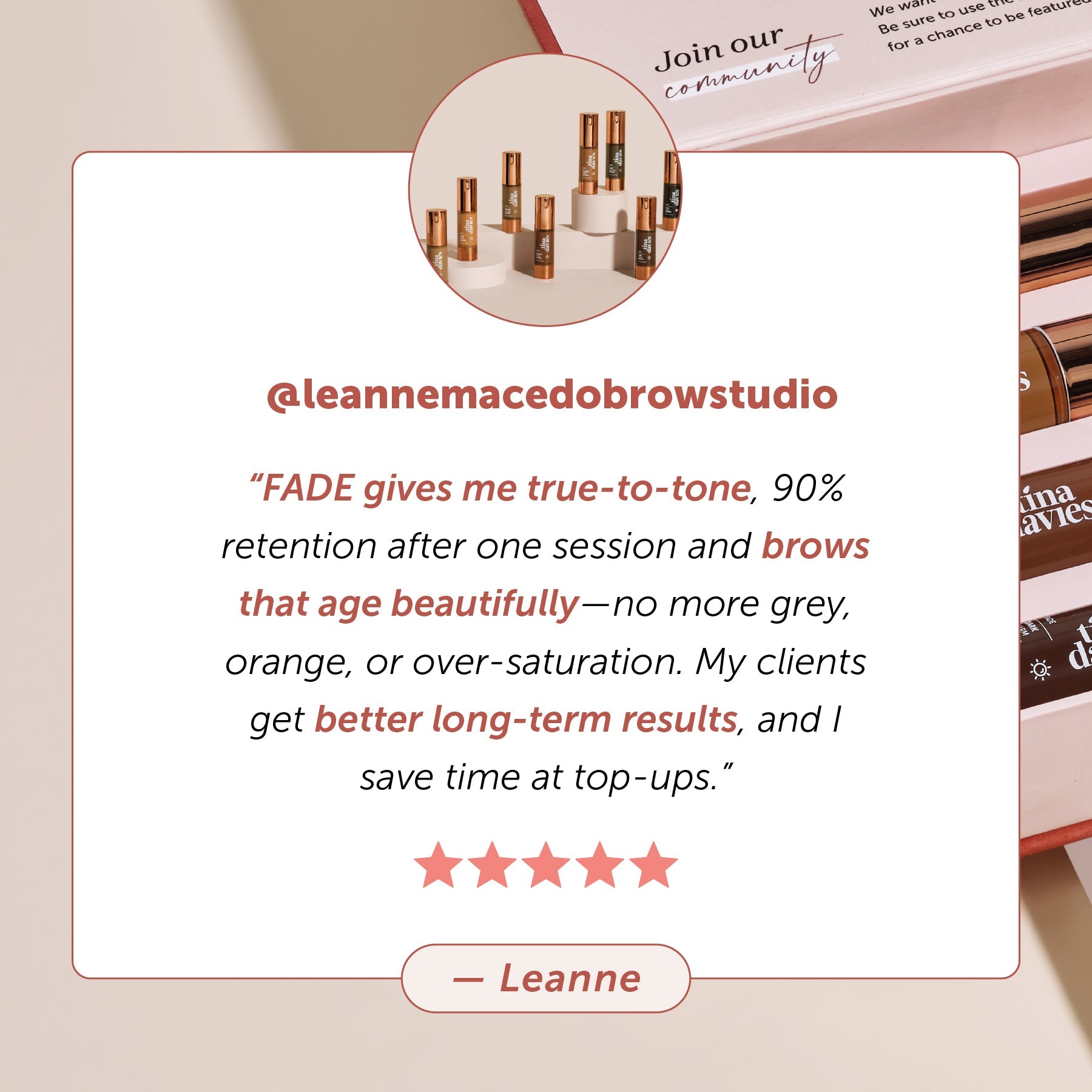 FADE Eyebrow Pigment Collection - Tina Davies Professional