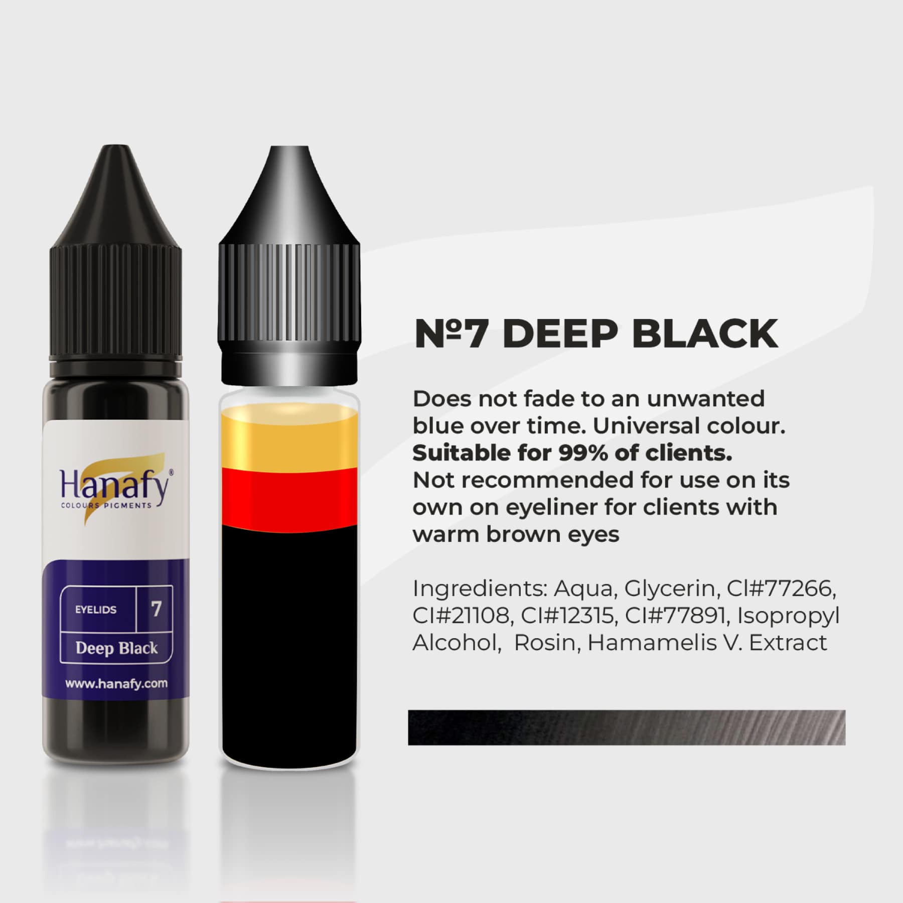Hanafy Eyeliner Pigment - N7 Deep Black - Tina Davies Professional