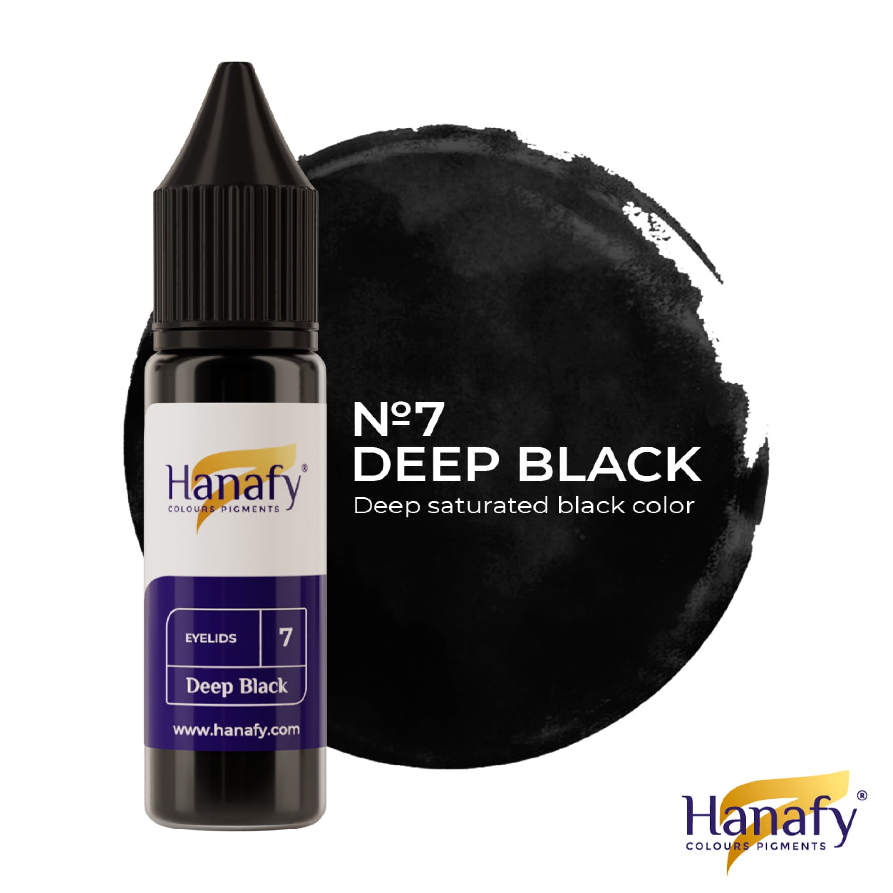Hanafy Eyeliner Pigment - N7 Deep Black - Tina Davies Professional