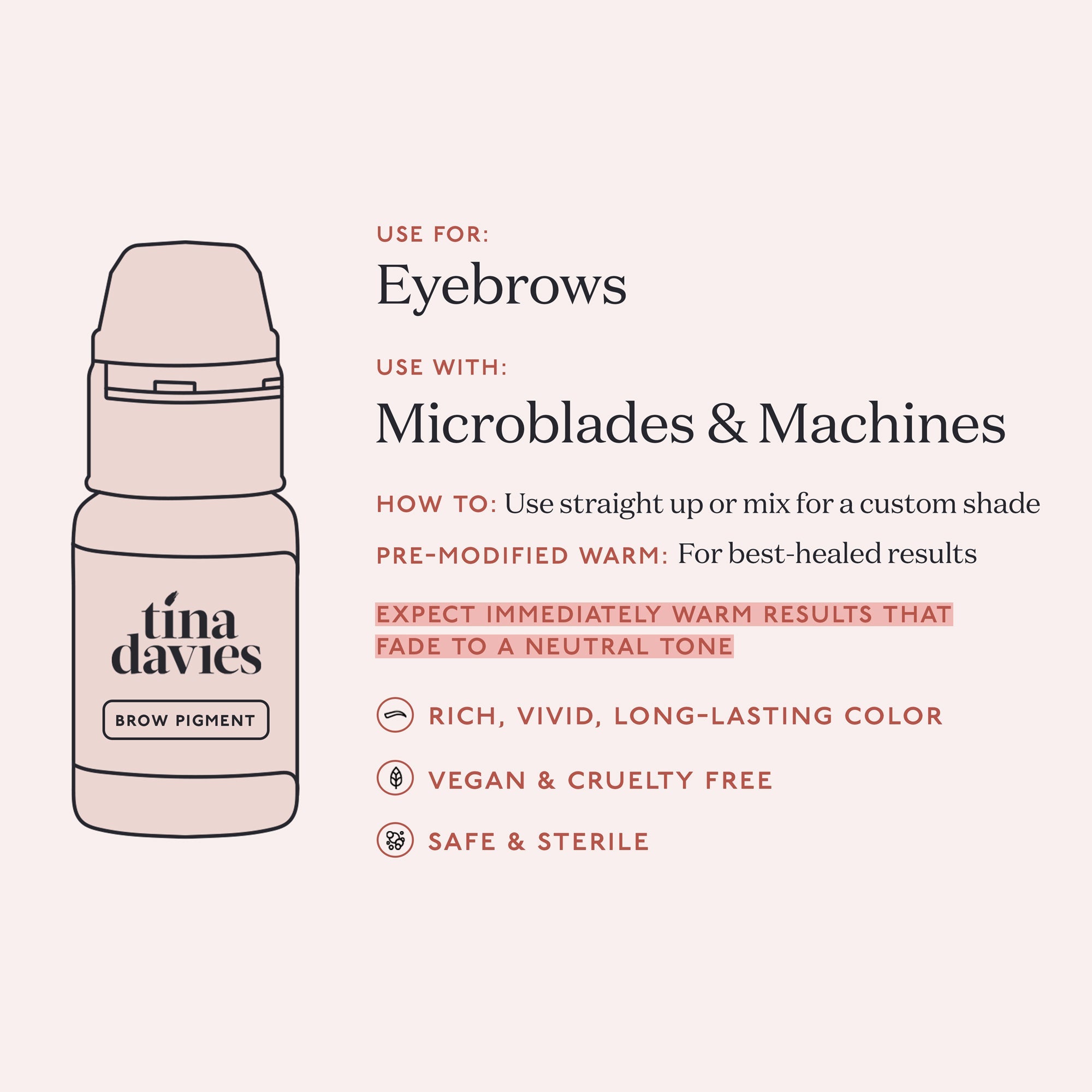 Perma Blend x Tina Davies Professional I ❤️ INK Brow Collection - Organic-based, Hybrid Permanent Makeup Pigments