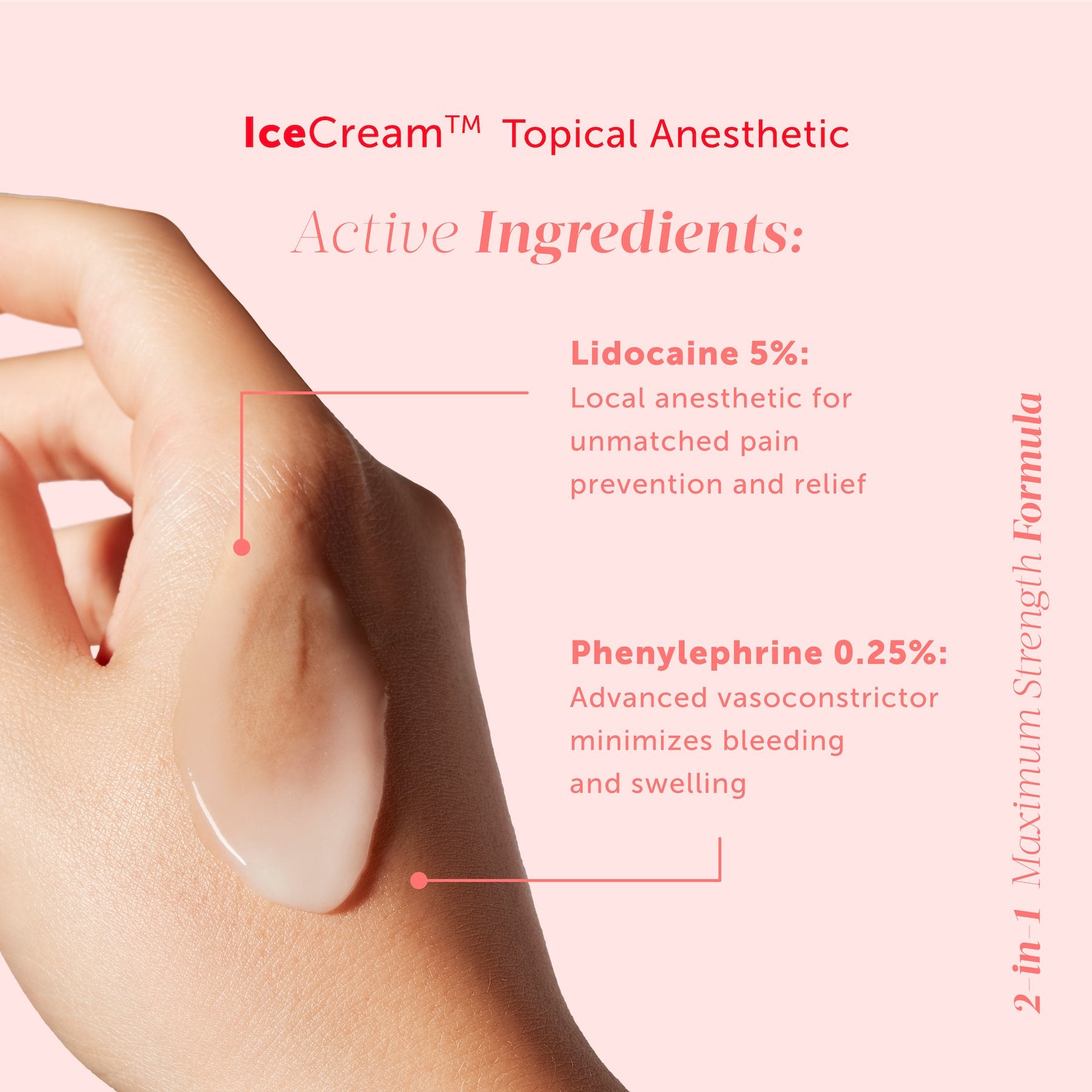 Ingredients - IceCream™ Topical Anesthetic Numbing Cream for PMU Procedures - Tina Davies Professional