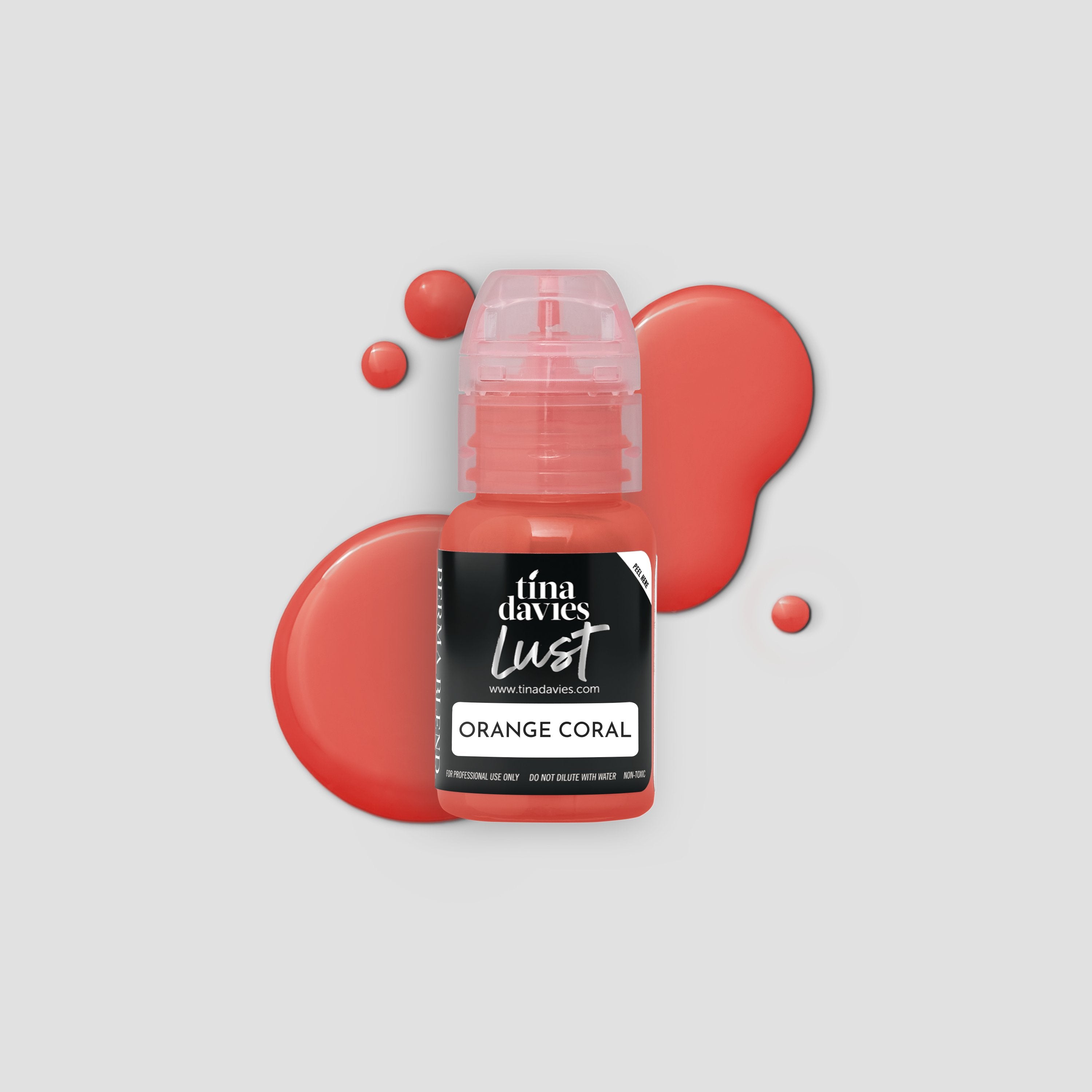 Tina Davies x Perma Blend Lust Lip Pigments - Lust Orange Coral Lip Blushing Permanent Makeup Pigments