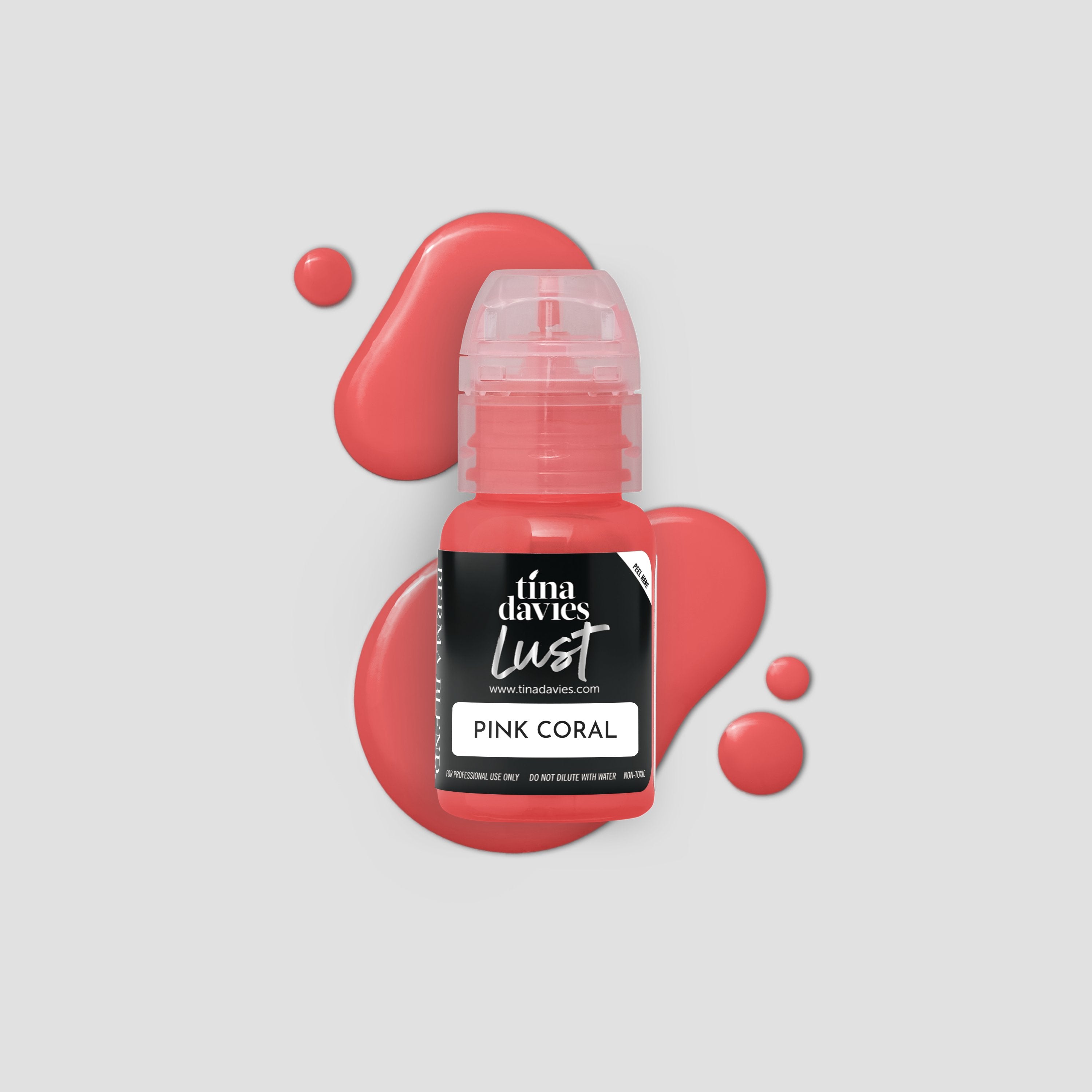 Tina Davies x Perma Blend Lust Lip Pigments - Lust Pink Coral Lip Blushing Permanent Makeup Pigments