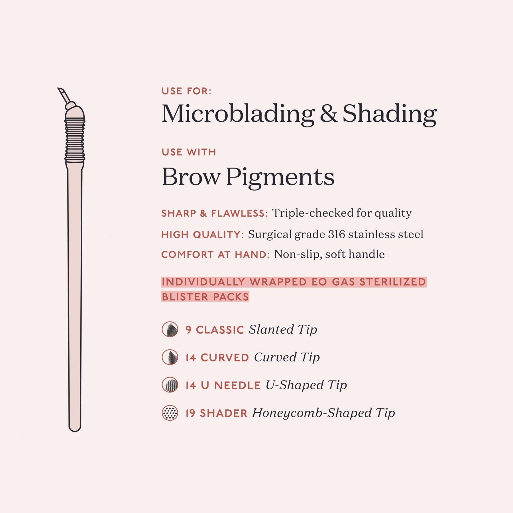 Microblading Sampler Pack, Disposable & Sterilized - Tina Davies Professional