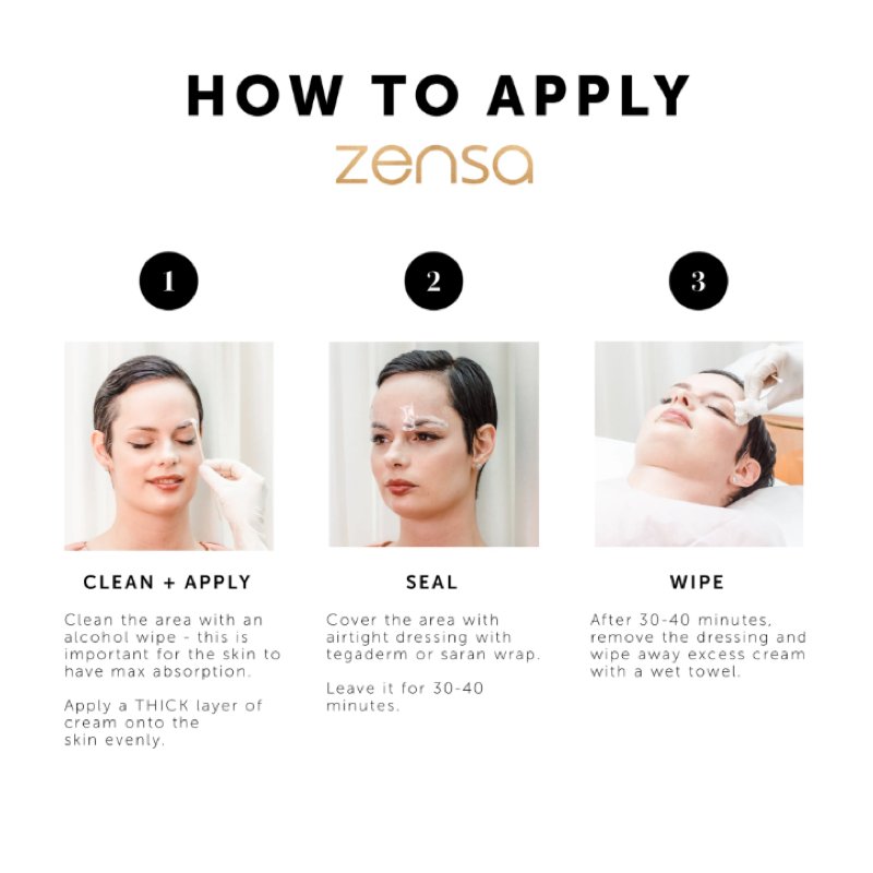 Zensa Numbing Cream by Alera Skincare at Tina Davies Professional - Topical Anesthetic for Permanent Makeup Procedures