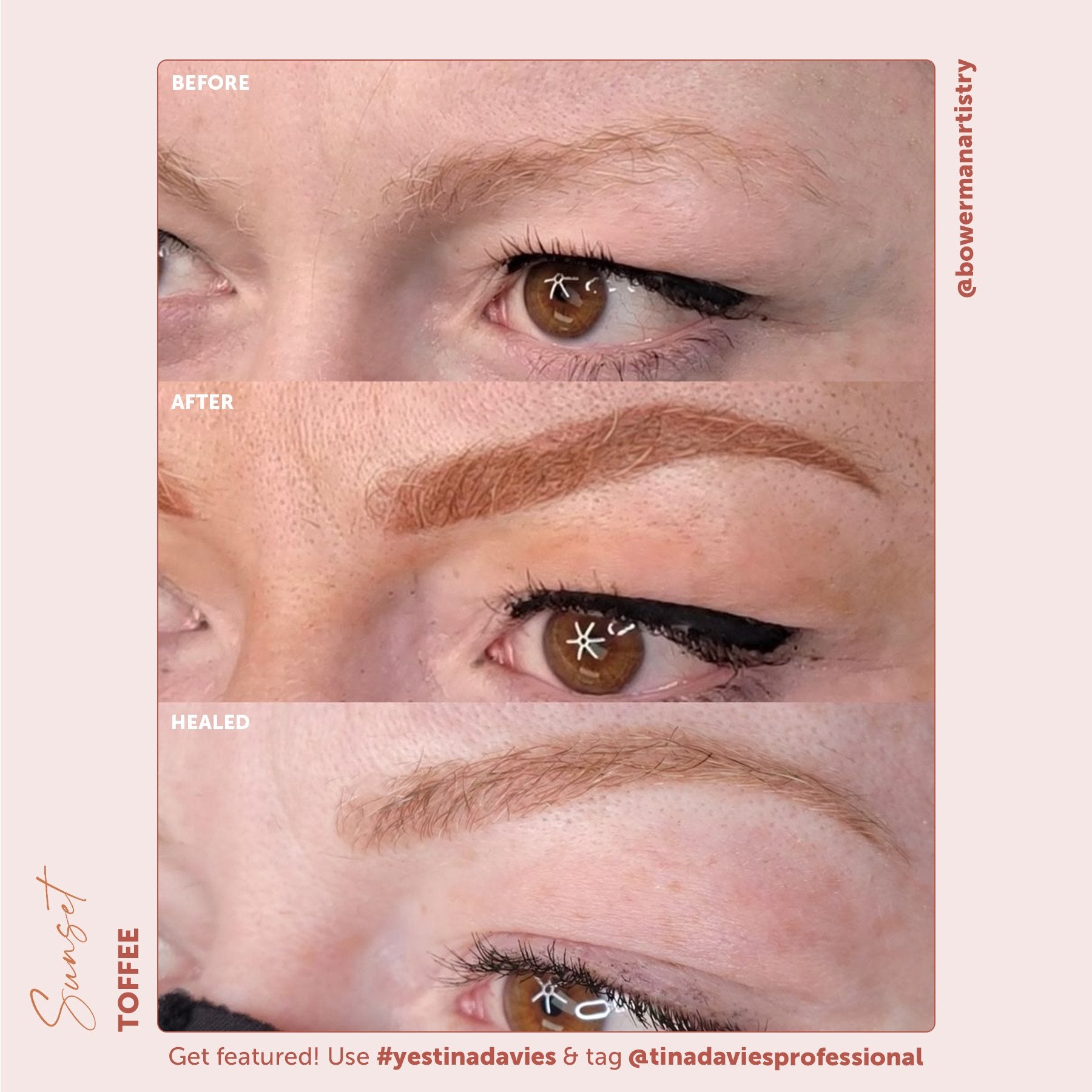 Perma Blend x Tina Davies Sunset Brow Pigments -Toffee - Permanent Makeup Eyebrow Pigments - Tina Davies Professional