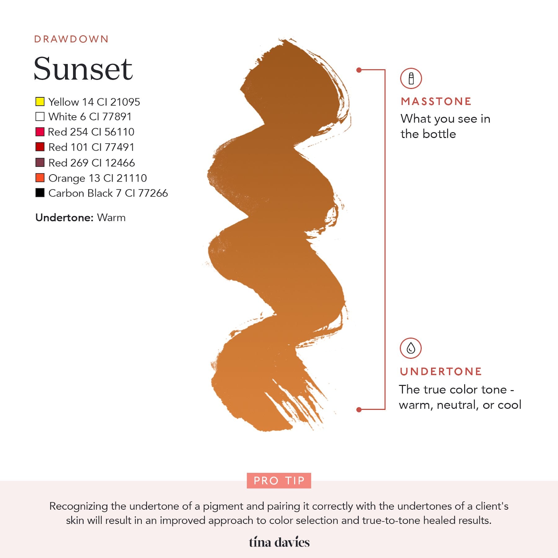 Perma Blend x Tina Davies Sunset Brow Pigments -Sunset - Permanent Makeup Eyebrow Pigments - Tina Davies Professional