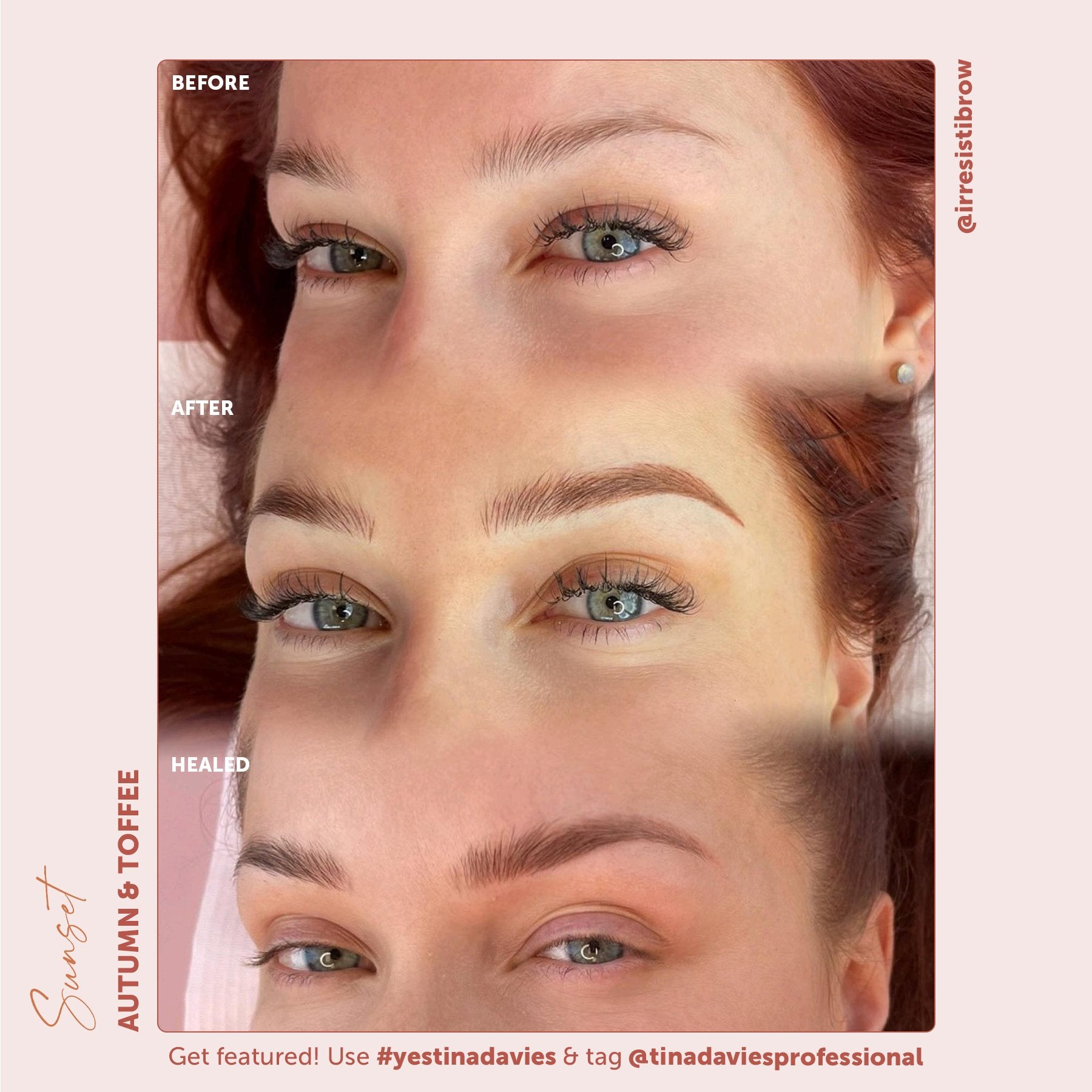Perma Blend x Tina Davies Sunset Brow Pigments - Autumn - Permanent Makeup Eyebrow Pigments - Tina Davies Professional