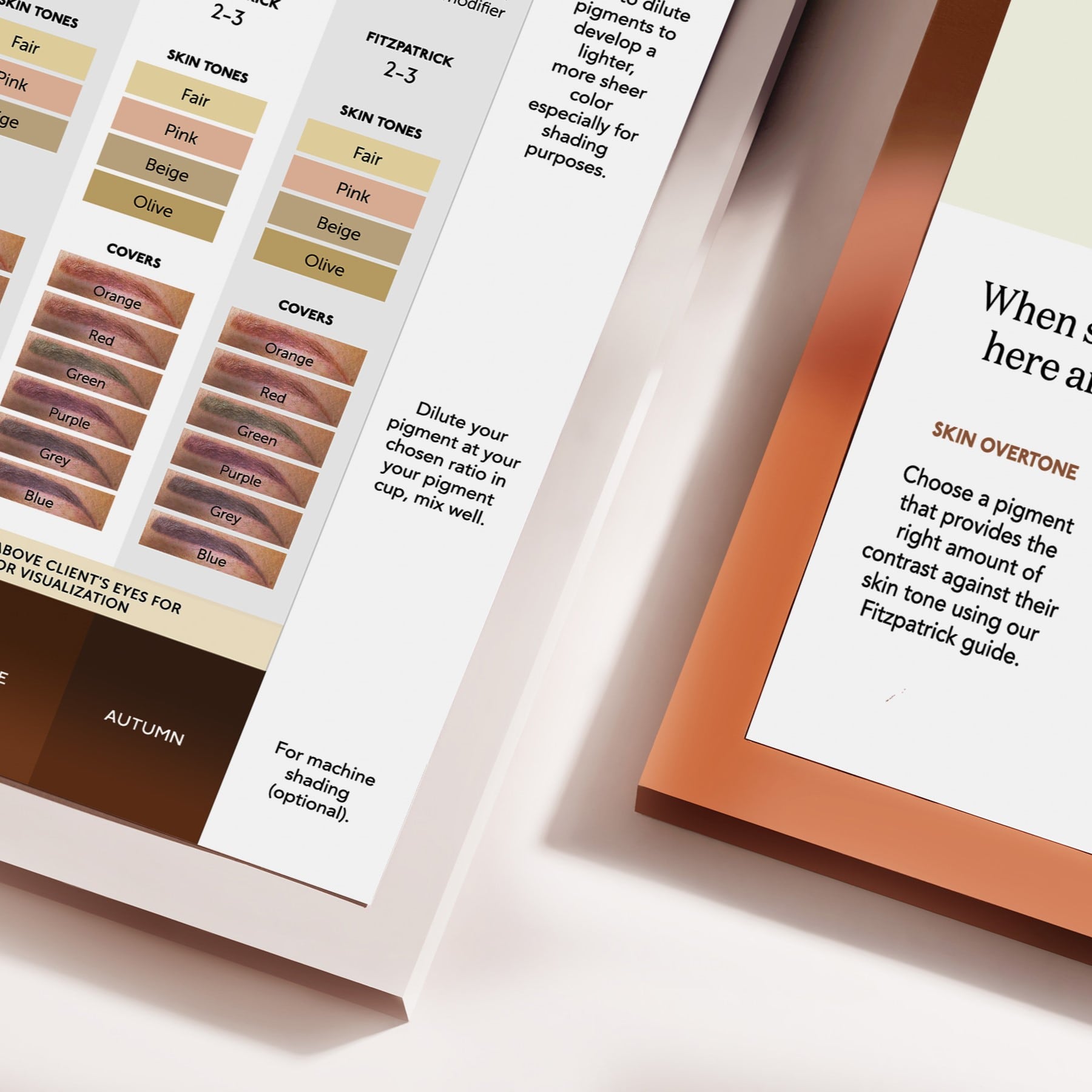 Tina Davies Professional x Perma Blend Sunset Eyebrow Pigment Collection Color Chart