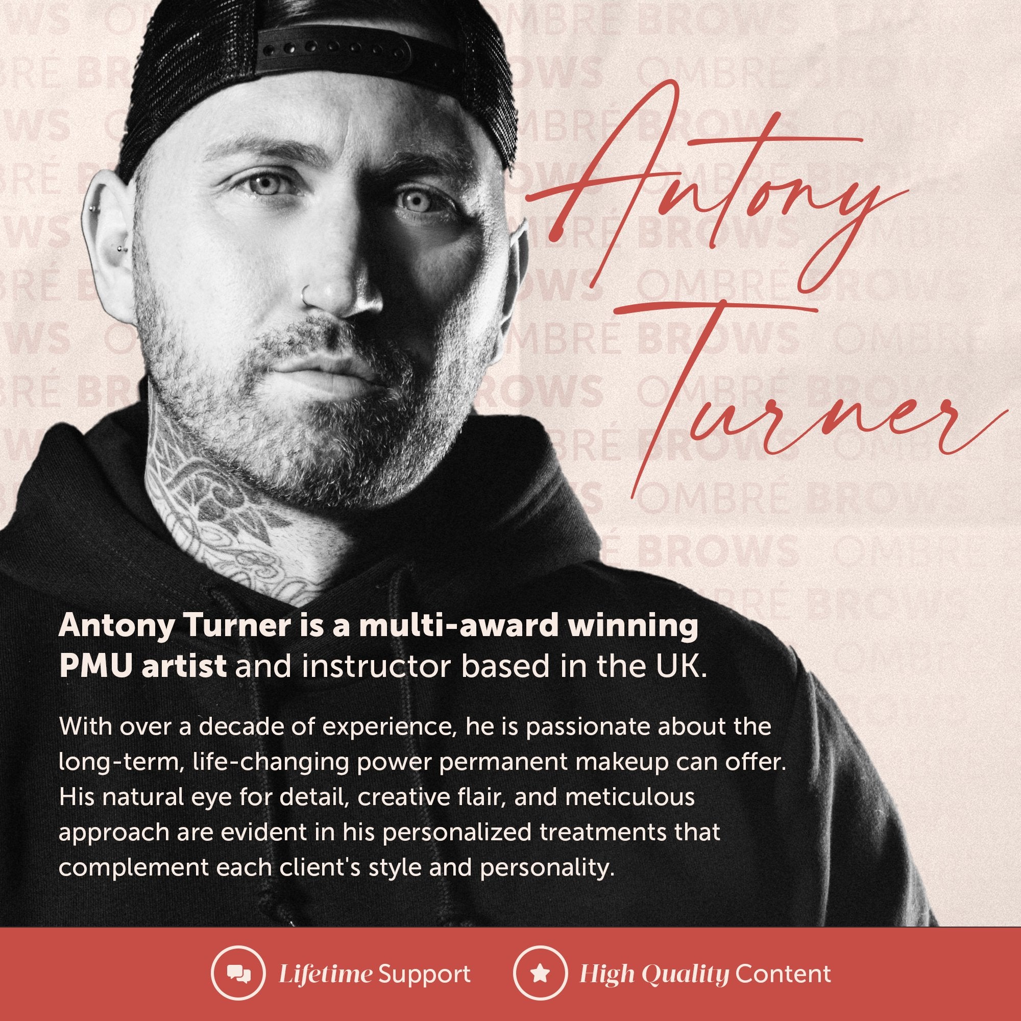 Watch Me Work: Antony Turner - Ombré Brows Online Training Course on The Collective by Tina Davies Professional