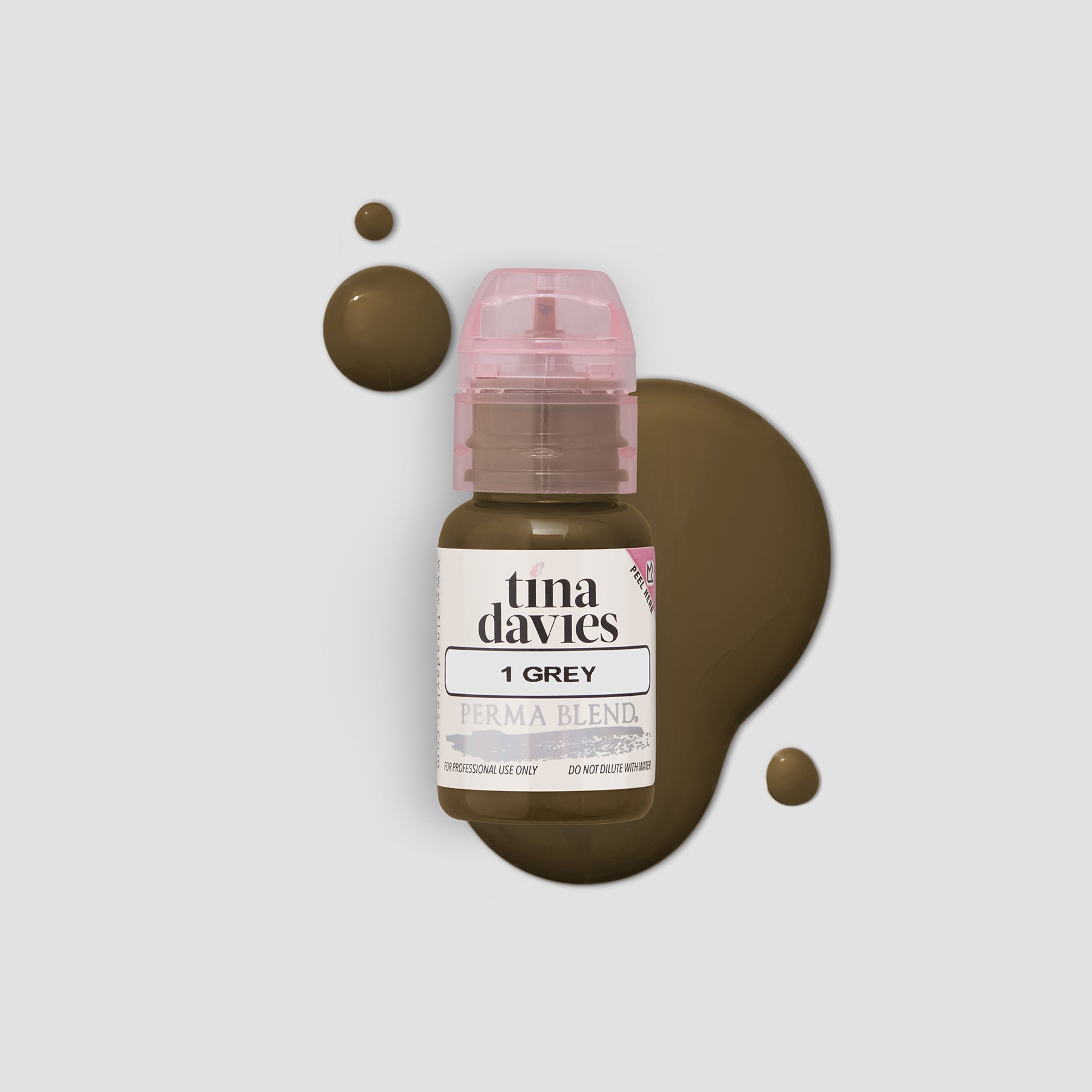 Tina Davies x Perma Blend I ❤️ INK Eyebrow Pigments Grey - Organic-based, Hybrid Eyebrow Permanent Makeup Pigments