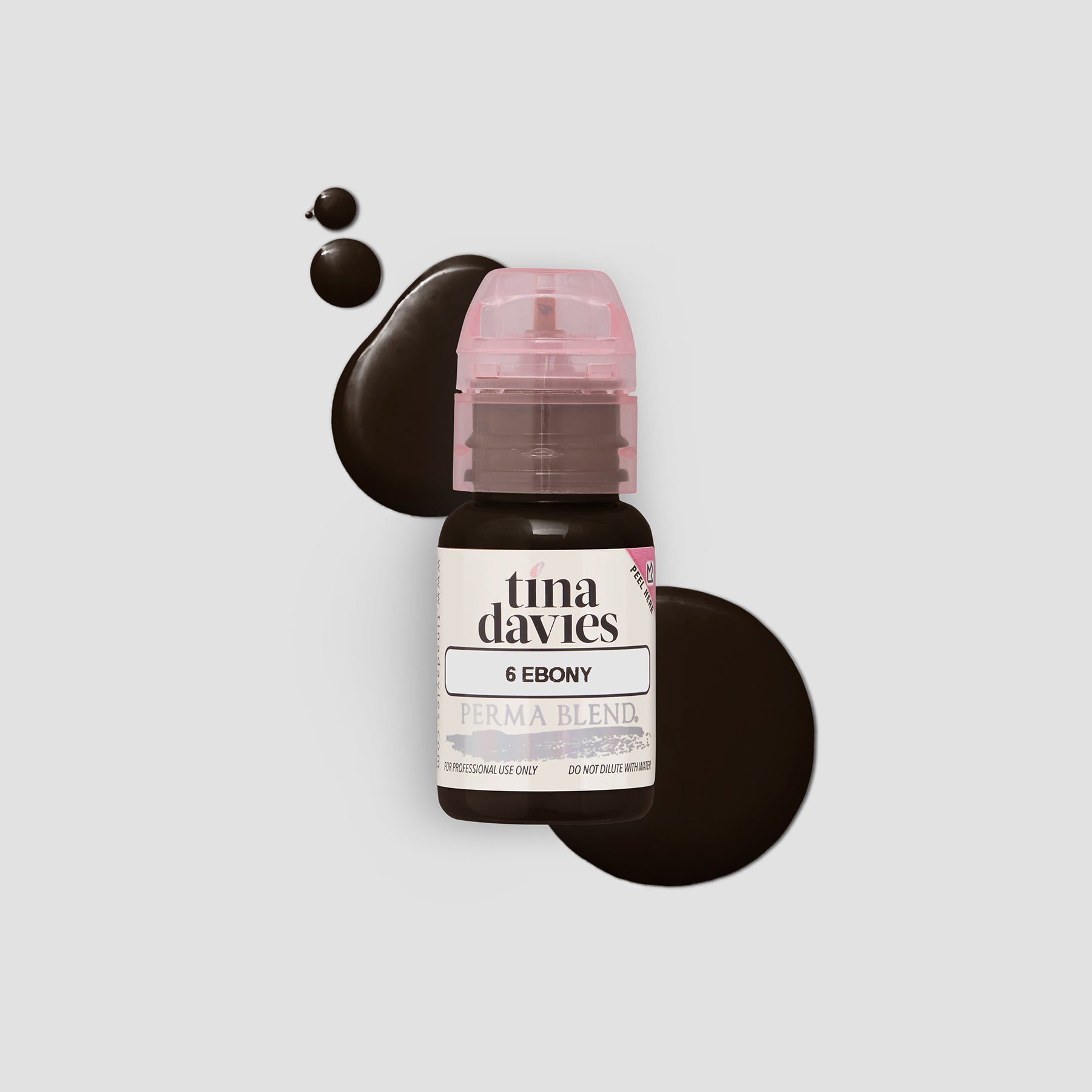 Tina Davies x Perma Blend I ❤️ INK Eyebrow Pigments Ebony - Organic-based, Hybrid Eyebrow Permanent Makeup Pigments