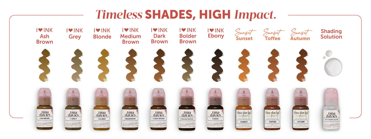 Tina Davies I ️ INK Eyebrow Pigment Collection - Long-Lasting PMU Pigments
