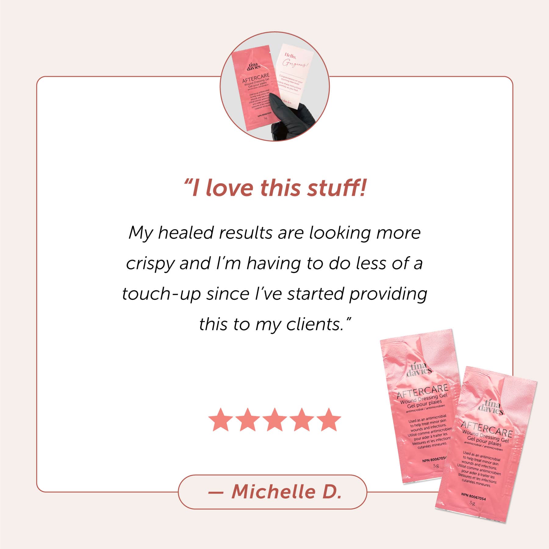 Aftercare Healing Gel - Tina Davies Professional
