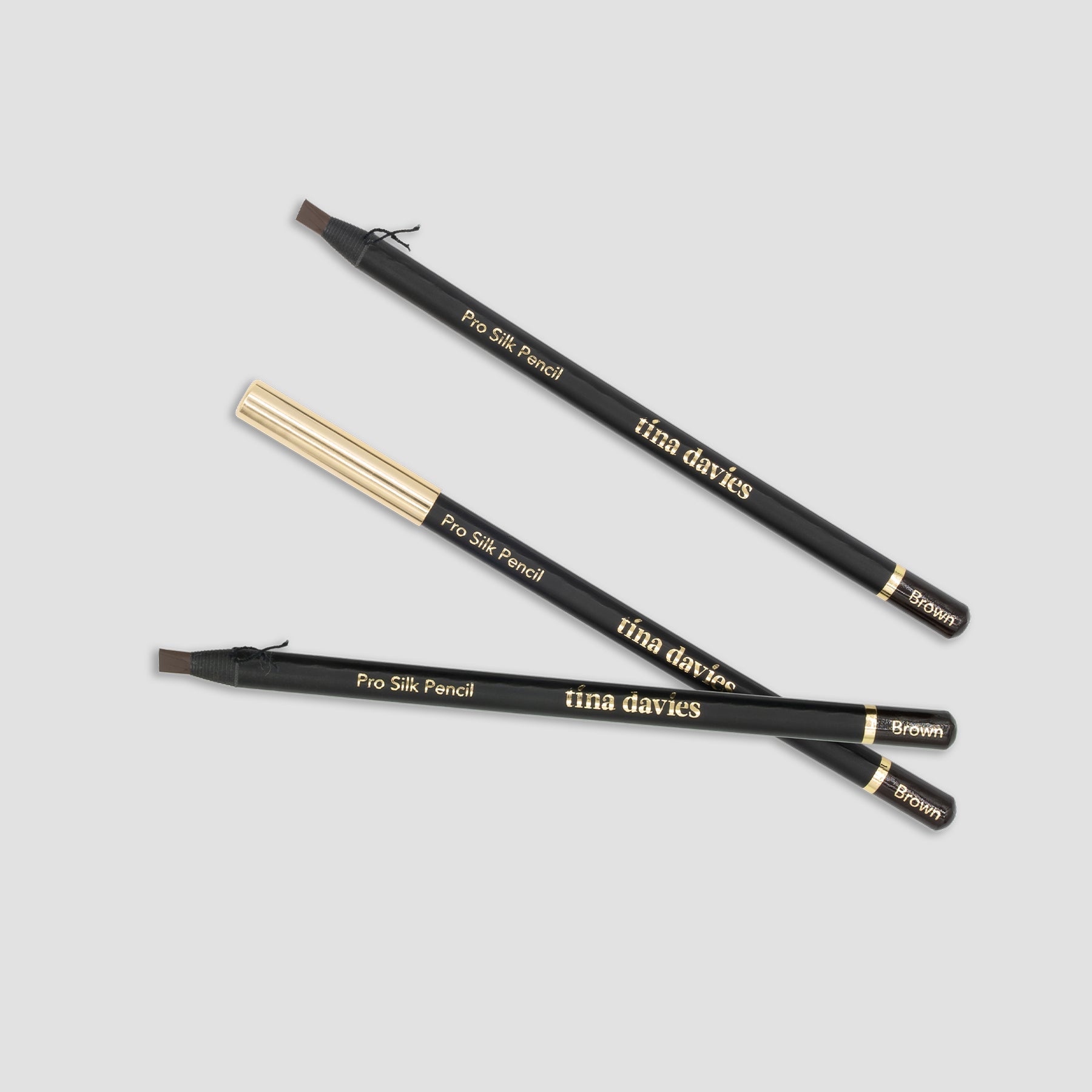 Pro Silk Pencil In Black and Brown - Brow Mapping and Pre-drawing Eyeliner - Tina Davies Professional