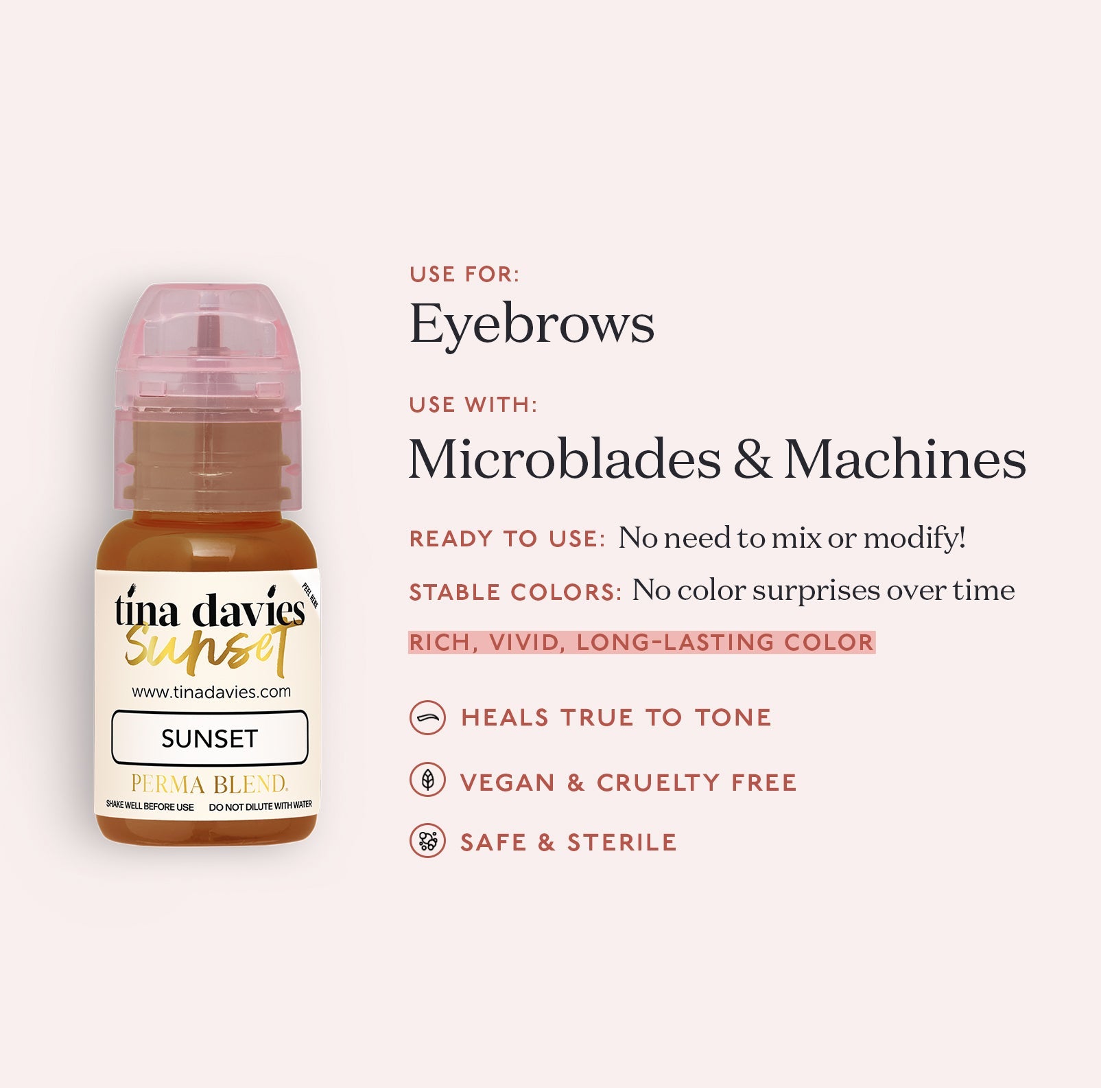 Sunset Brow Pigments - Tina Davies Professional