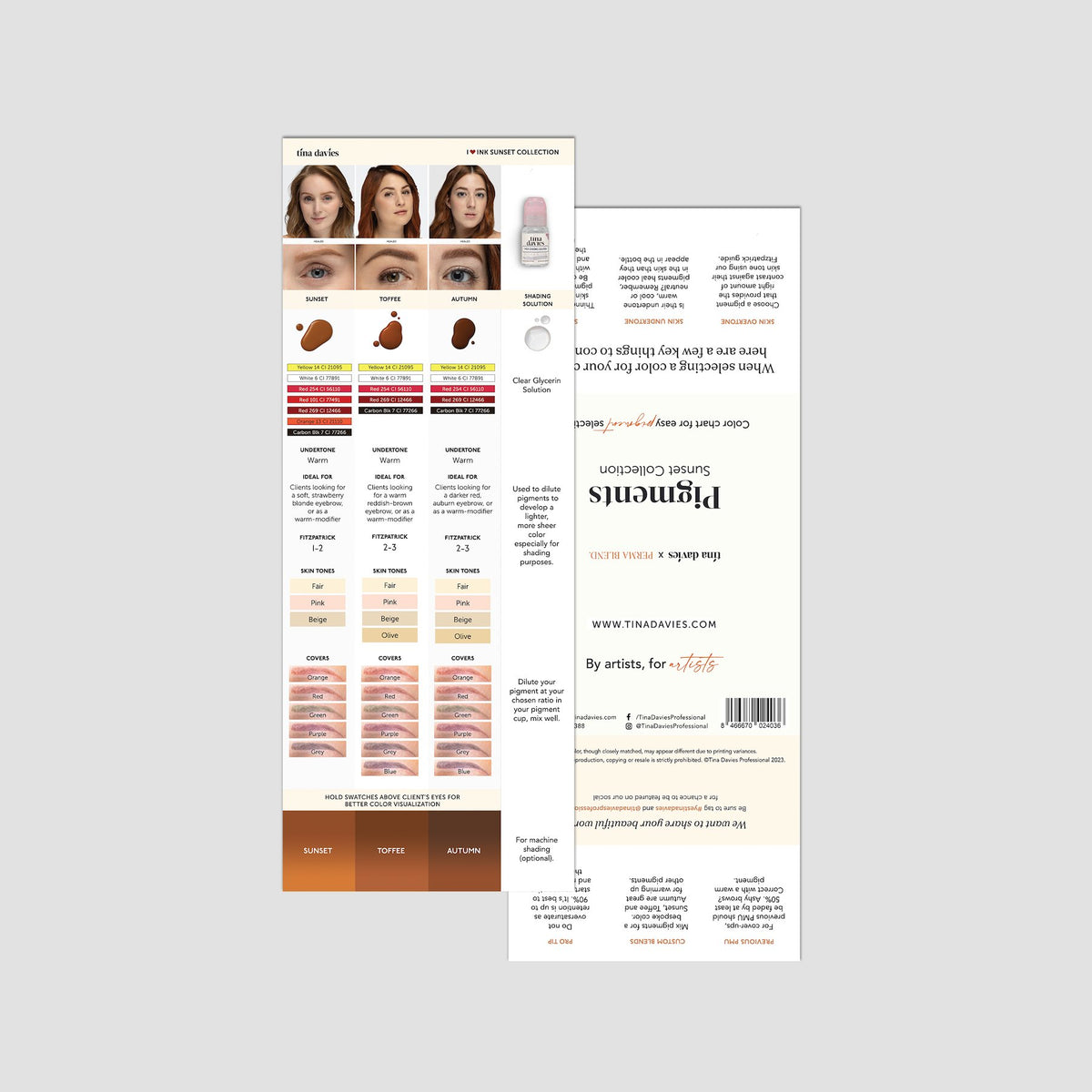 Tina Color Code Tina Davies Sunset Collection Color Chart - Color Selection Guide